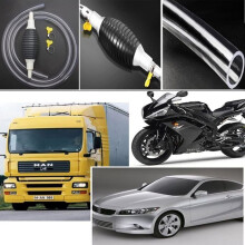 Handpumpe, tragbare Kraftstoffpumpe zum Umfüllen ins Auto, Universal-Benzinpumpe mit 2-m-Schlauch