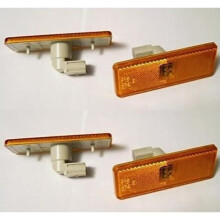 24/7 Auto 4x LED Reflector Position Lights For Actros Atego Axor Amber Bulbs E11 Marked OEM Replacement 0005445211/311/411