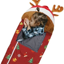 Ohlala Schlafsack mit bequemem und weichem Kissen für Kinder 135*50cm-Wapiti