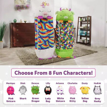 PIMPIMSKY Cute 2-in-1 Sleeping Bag and Pillow Happy Nappers for Children 180 x 70 cm Duvet Suitable for All Seasons White