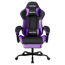 SUKIDA Gaming Chair, Ergonomic Computer Chairs with Footrest, Comfy Office Chair with Headrest, Massage Gaming Chair for Adult