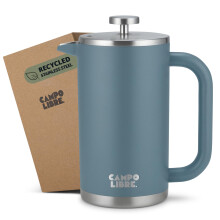 Campo Libre. Giorgio. French Press, Coffee Press - 1000ml Stainless Steel Cafetiere, Double-Wall Insulated, Plastic-Free