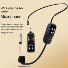 UHF Wireless Microphone Wearing Headset Digital Display Mic Headset Little Bee Loudspeaker Teaching Microphone