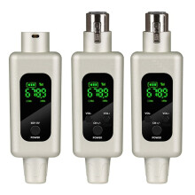2.4G Wireless Microphone Converter UHF Transmitter XLR Transmitter Receiver Adapter for Wired Dynamic Microphone 48v, A