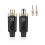 Wireless Microphone Transmitter Receiver System with Wired to Wireless Adapter for Condenser 5V/ Dynamic 48V Universal 2