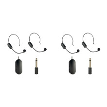 2X 2.4G Wireless -Mounted Lavalier Microphone Set Transmitter with Receiver for Amplifier Voice Speaker 1 to 2