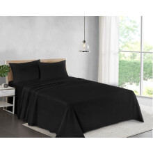 100% Cotton Plain Dyed Flat Sheet | Premium Hotel Quality Ultra Soft Luxury Non Iron Easy Care Bedding Sheet - Wrinkle, Stain and Fade Resistant Top