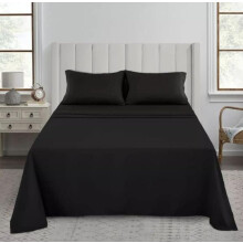 Luxury Flat Sheet, 200 Thread Count 100% Egyptian Cotton Premium Hotel Quality Wrinkle and Fade Resistant Super Soft Top Sheet - Non Iron Easy Care B