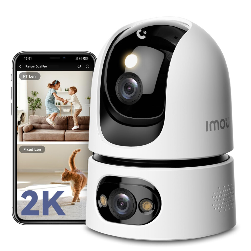 Photos - Surveillance Camera Imou Dual-Lens 2K+2K Indoor Security Camera, House Security Camera 360Full Cove 