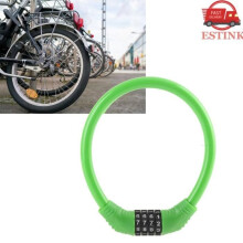 ESTANK Lucchetto per bicicletta con combinazione a 4 cifre, cavo antifurto per bicicletta, cavo antifurto per bicicletta ad alta sicurezza,