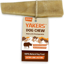 YAKERS Original Himalayan Dog Chew (Medium) - Natural, Durable Yak Milk Treat -
