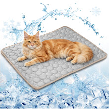 Raisand Pet Cooling Mat 58x48cm, Non-Toxic Foldable Cooling Pad, Scratch-Resistant Washable Cat Cooling Mat, Easy to Clean Cat Cool Mat for