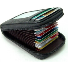 Credit Card Holder - POPSPO - Black - PU Leather - 11.5 x 7.5 cm - Unisex