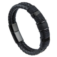 Vintage-Armband für Herren, geflochten – Schlicht – 22 cm lang
