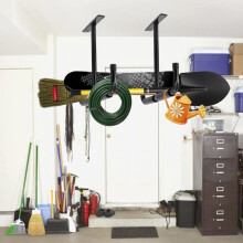 Stalen ophanghaak voor garageplafond, robuust opbergrek (2 stuks, zwart)