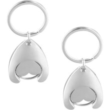 Shopping trolley keychain - Metal - 2 pieces - Lightweight - Durable - Multiple uses