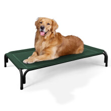 DOPEDIO Raised Dog Bed Green XL Size Cooling Breathable Elevated Pet Bed Outdoor