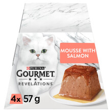 GOURMET Revelations Mousse Salmon Wet Cat Food 4x57g (Pack of 6)