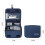 Foldable Waterproof Portable Multifunctional Toiletry Bag for Men/Women, Solid Dark Blue 1