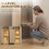 Homcom HOMCOM Bookcase Adjustable Shelf 6-Tier Oak Wood Effect 5