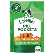 Greenies Pill Pockets for Dogs Small Size, Soft Dog Treats, Chicken Flavor, 3.2