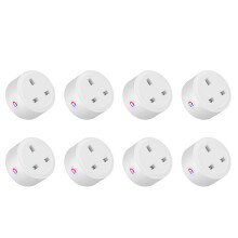 8X Tuya Zigbee Socket 16A Home Powers Monitor Powers Outlet Life Voice Control Alexa Timing DIY UK Plug