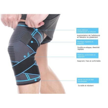 Sports Knee Brace, 2-Piece Adjustable Elastic Knee Brace, Sports Compression Knee Brace, Patella Knee Brace and
