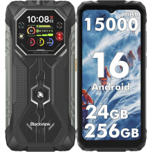 (Black) Blackview ROCK 1 Rugged Smartphone,15000mAh, 24(8+16)GB 256GB, 6.56" Inch