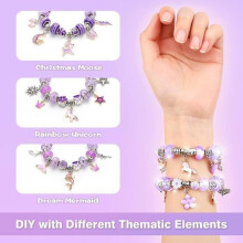 Armband-Bastelset für Mädchen, DIY-Schmuck, Armband basteln, Schmuckbastelaktivitäten, Geschenk für Purple YYV