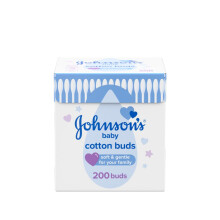 Johnson's Baby Cotton Buds (1 x Pack of 200) Soft & Gentle Ear Buds for Delicate