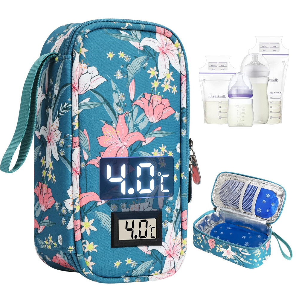 Youshares Breastmilk Cooler Bag - Breast Milk Cooler Travel Bag With Real-Time T