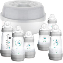 MAM Easy Start Bottle & Microwave Steriliser Set, Comes with 6x MAM Easy Start S