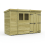 11 x 4 Pent Shed Tanalised (Double Door, With Windows) 2