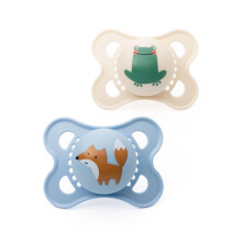 MAM Original Soothers | 0-6 Months | 2 Pack | Comes in Dummy Steriliser Case | S