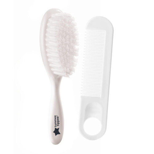 Tommee Tippee Tommee Tippee Essential Basics Brush and Comb Set, White, 2 Count (Pack of 1) 2