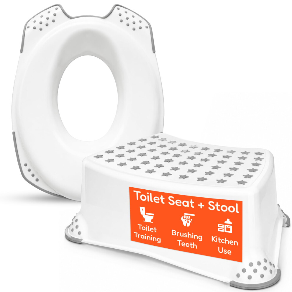 Babycurls Little Journey Toilet Training Kids Non Slip Step Stool + Toilet Train