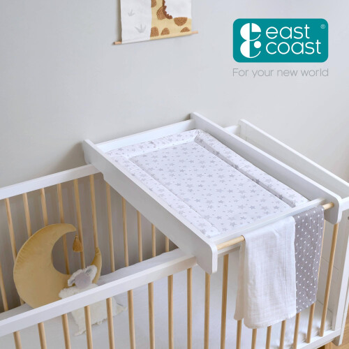 East Coast Nursery Essential Star Changing Mat Grey 70x40x3 cm 1