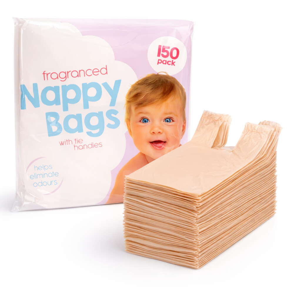 D.a.y. Republic 150 Coloured Nappy Bags With Tie Handles, Fragranced For Eliminating Odours, Dur