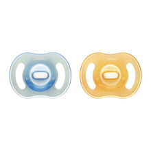 Tommee Tippee Ultra-Light StayPut Night Glow Dummy, 6-18m, 2 Pack, Glow in The D