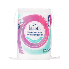 Lil-Lets Cotton Exfoliating Rounds x 50 Count (1 Pack), 100% Pure Cotton, Certif