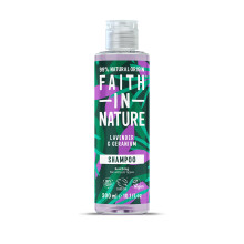 Faith In Nature 300ml Natural Lavender & Geranium Shampoo, Soothing, Vegan & Cru