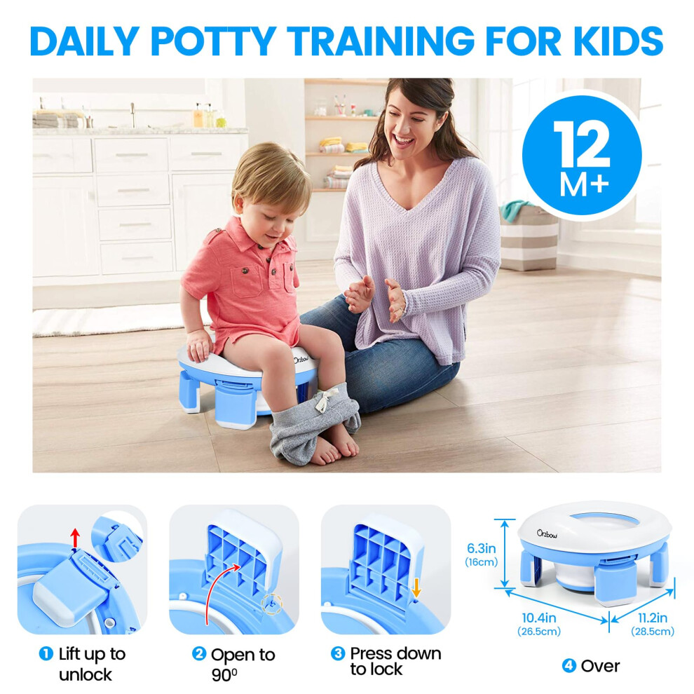 Orzbow Portable Potty For Toddlers Travel Potty Training Toilet Seat W