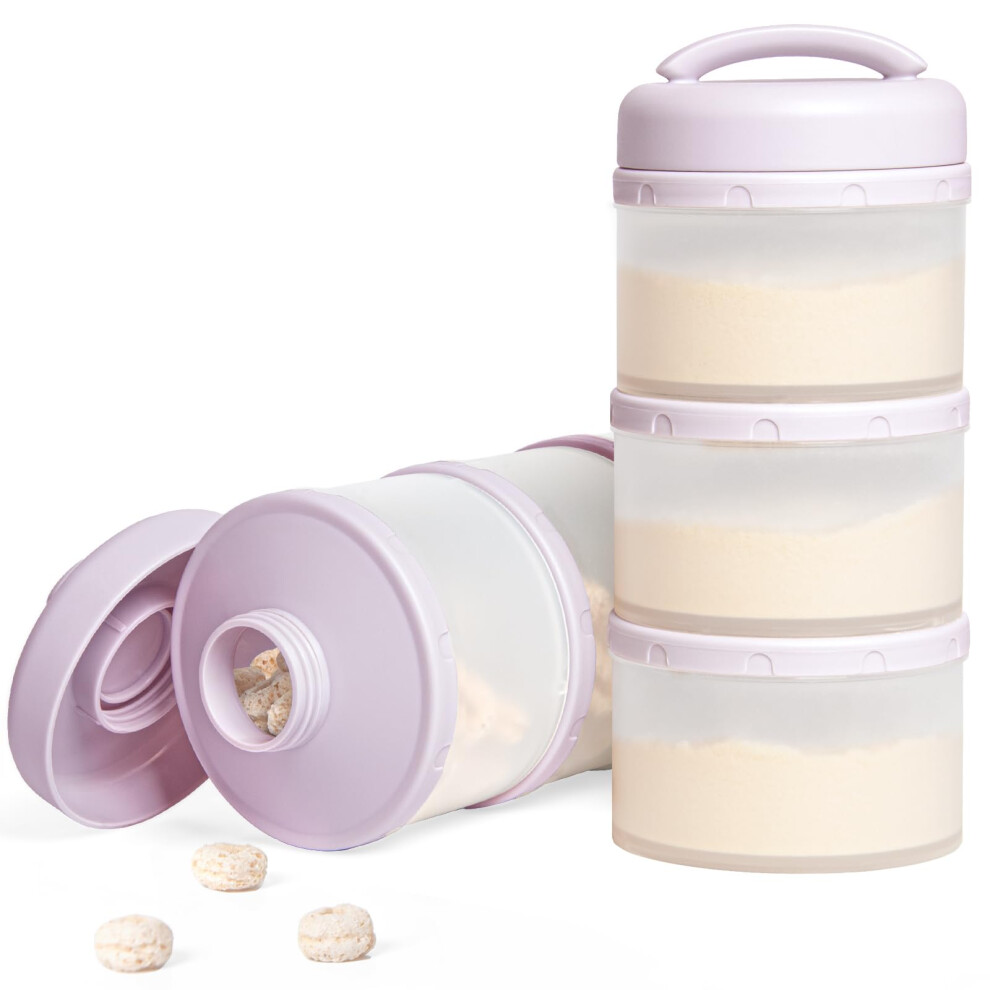 Termichy Baby Milk Powder Dispenser Pots Stackable Baby Formula Container, 2 Pac
