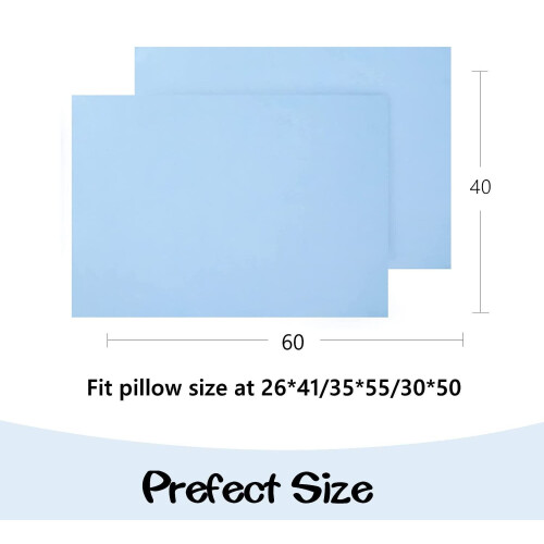 Baby Toddler Pillowcase, Plain Cot Bed Pillow Pair Cases 40 x 60cm, 2 Pack 100% 1