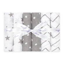 Bloomsbury Mill - Muslin Cloths for Baby - Soft 100% Organic Cotton Muslin Squares - Baby Muslins Pack of 6 - Large Burp Cloths - Essentials For Newb