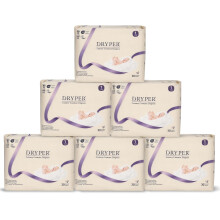 Newborn Baby Nappies DRYPER Size 1 (3-5kg), 180 Count, Ultra-Thin Soft Hypoaller
