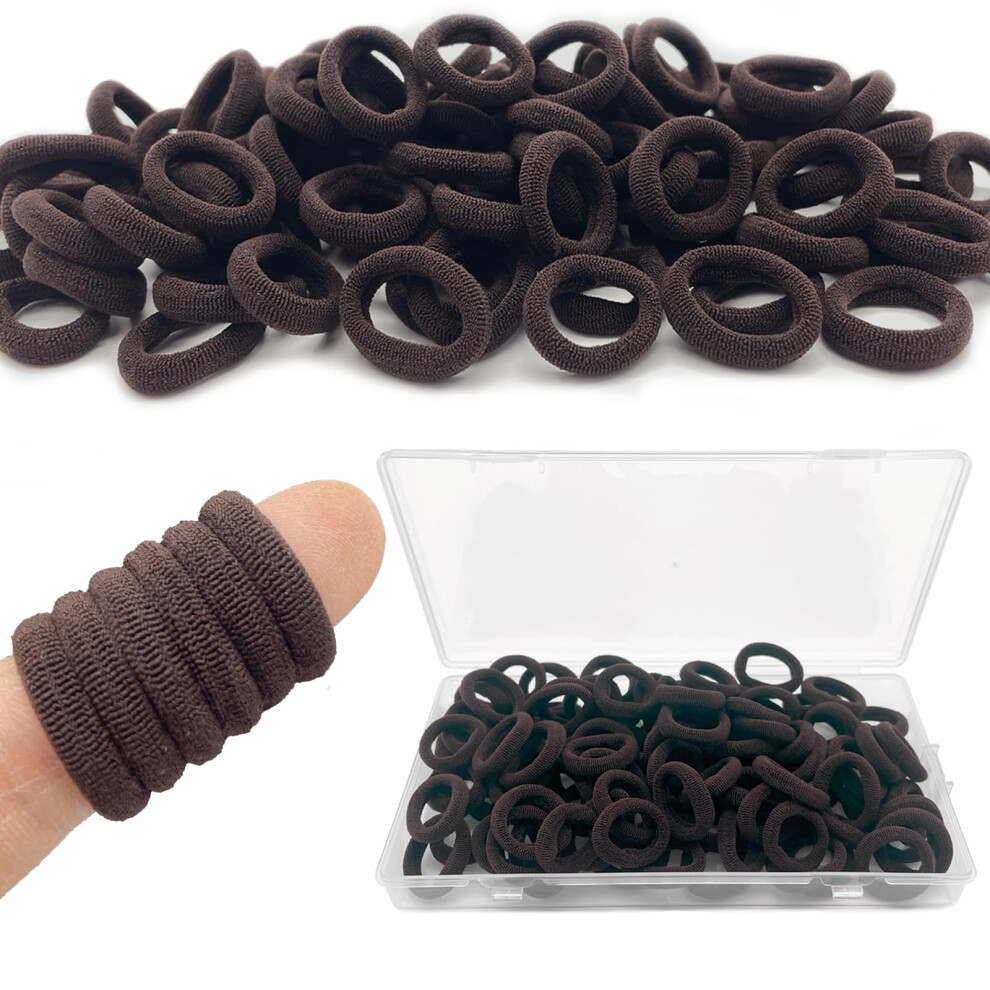 Llyjoye 100 Small Baby Hair Bands, Seamless Toddler Hair Bobbles, Mini Elastic Hair Ties