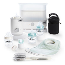 Tommee Tippee Complete Feeding Set, White, with Electric Steam Steriliser, Newbo