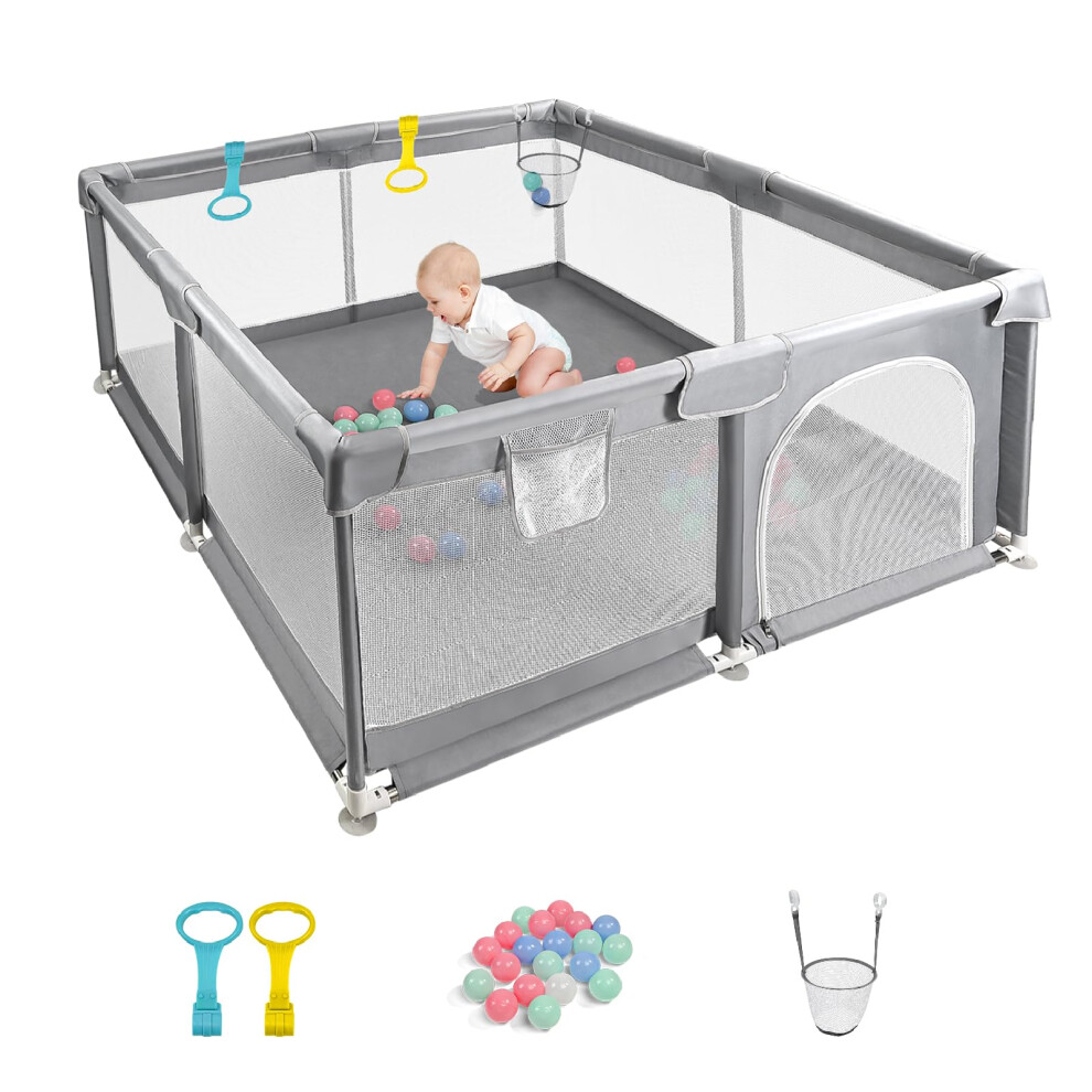 Choly Baby Playpen For Babies And Toddlers, Durable Play Pen With Visible Breath