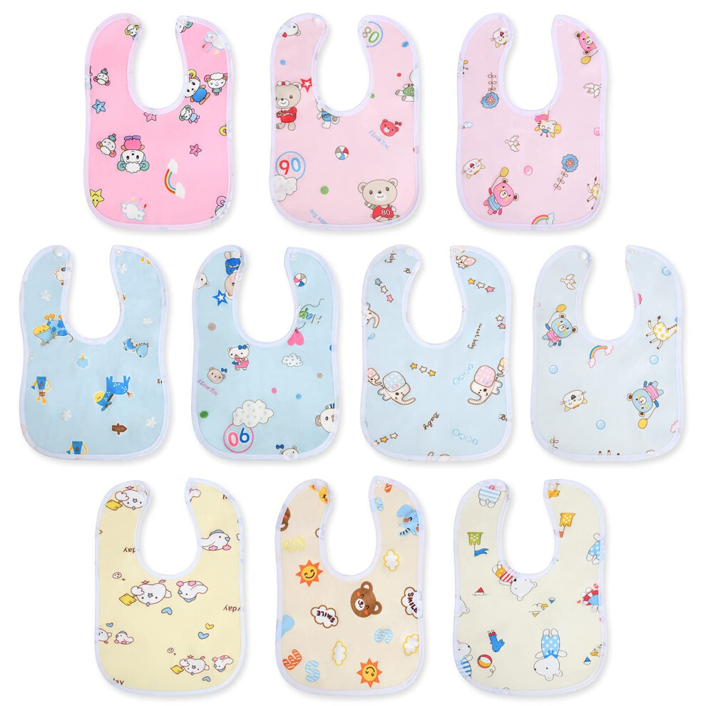 Vicloon Baby Bandana Dribble Bibs Drool Bibs, 10Pcs Infant Teething Soft And Abs